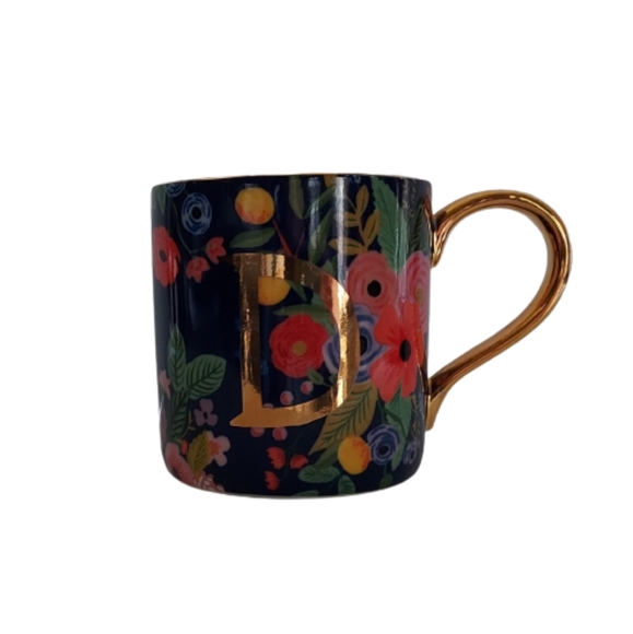 Anthropologie Rifle Paper Co. Floral Garden Party Initial "D" Mug D - Picture 2 of 7